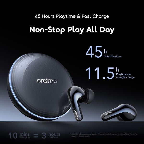 Oraimo SpaceBuds 2 AI Smart 45hrs Playtime True Wireless Earbuds OTW-631