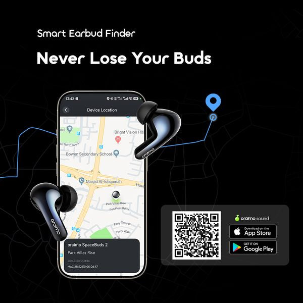 Oraimo SpaceBuds 2 AI Smart 45hrs Playtime True Wireless Earbuds OTW-631