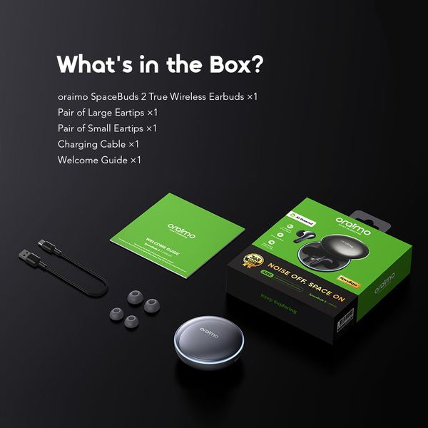 Oraimo SpaceBuds 2 AI Smart 45hrs Playtime True Wireless Earbuds OTW-631