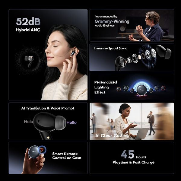 Oraimo SpaceBuds 2 AI Smart 45hrs Playtime True Wireless Earbuds OTW-631