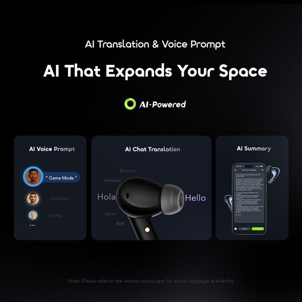 Oraimo SpaceBuds 2 AI Smart 45hrs Playtime True Wireless Earbuds OTW-631