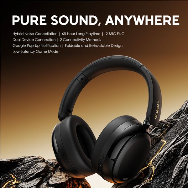 Oraimo BoomPop N 40mm Hybrid ANC Wireless Headphones OHP-915N