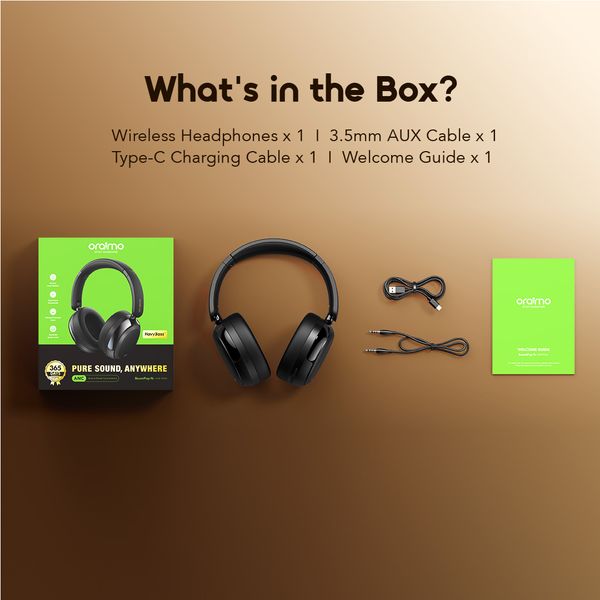 Oraimo BoomPop N 40mm Hybrid ANC Wireless Headphones OHP-915N