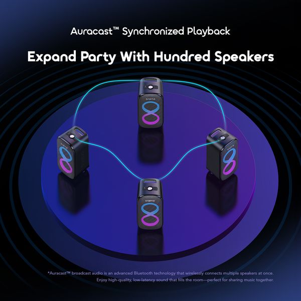 Oraimo SpaceBox Max 200W Auracast Wireless Speaker OBS-982