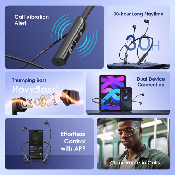Oraimo Necklace Lite Call Vibration Wireless Headphones OEB-311