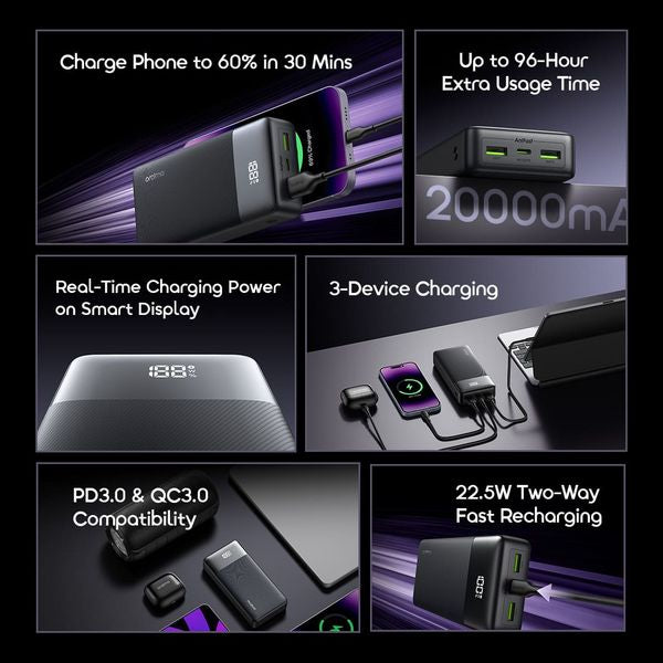 Oraimo PowerNova Q21 20000mAh 22.5W Power Bank OPB-7200Q
