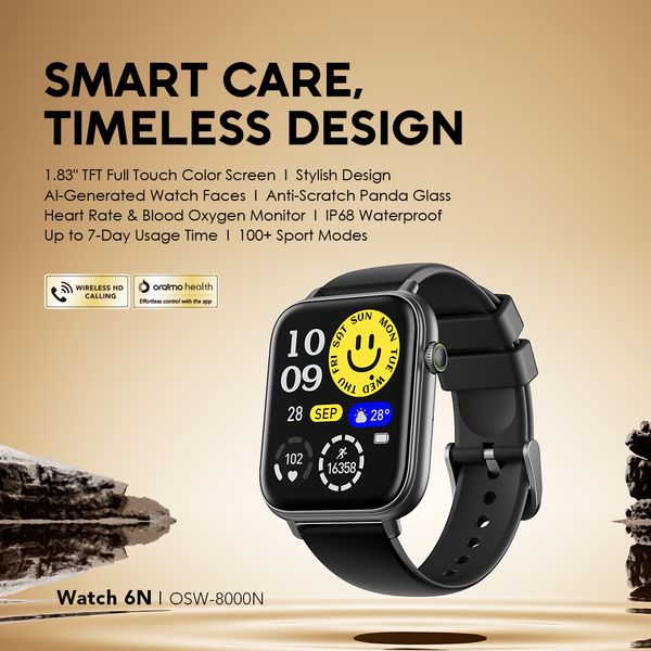 Oraimo Watch 6N 1.83" Full Touch Smart Watch OSW-8000N