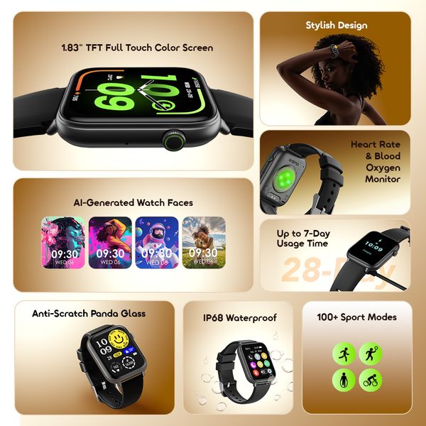Oraimo Watch 6N 1.83" Full Touch Smart Watch OSW-8000N