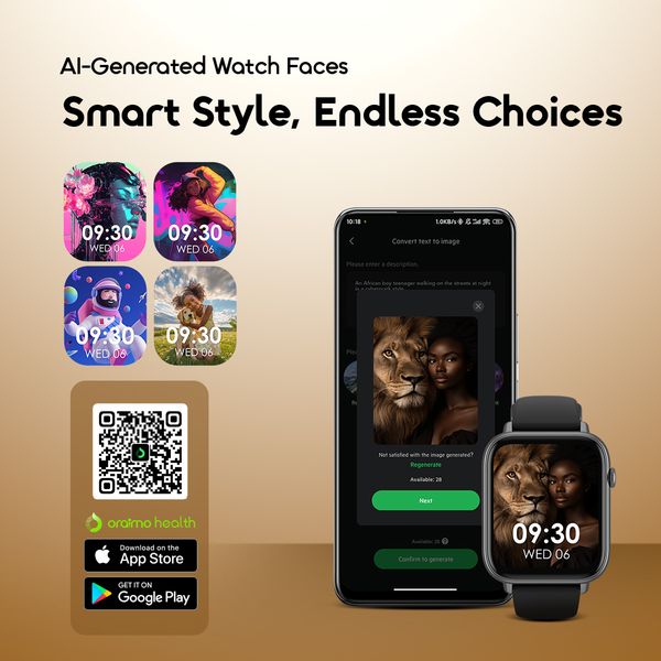 Oraimo Watch 6N 1.83" Full Touch Smart Watch OSW-8000N