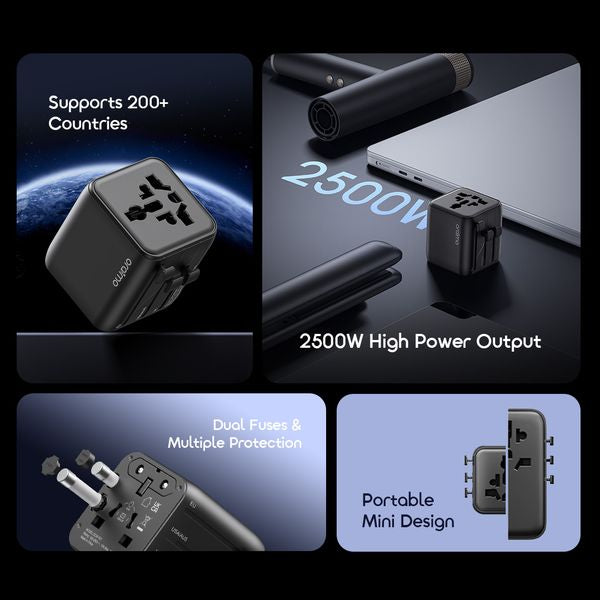 Oraimo PowerOmni 251 2500W Multi-Plug Travel Converter OCW-T01
