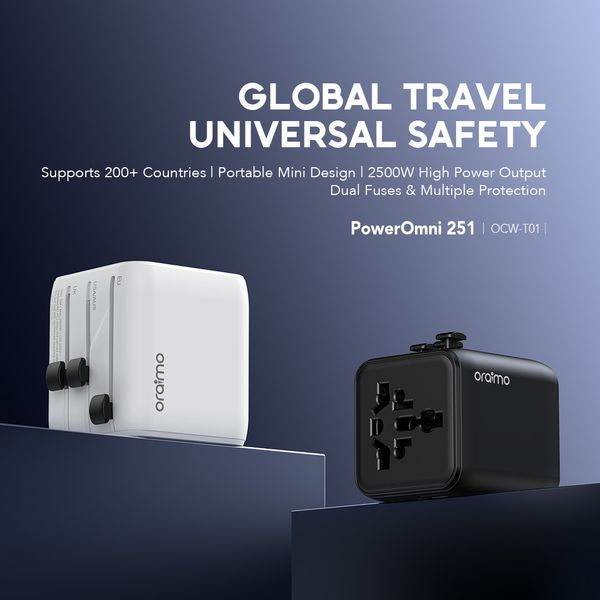 Oraimo PowerOmni 251 2500W Multi-Plug Travel Converter OCW-T01