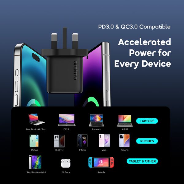 Oraimo PowerCube 202 UK Type 20W Charger Kit OCW-5202U
