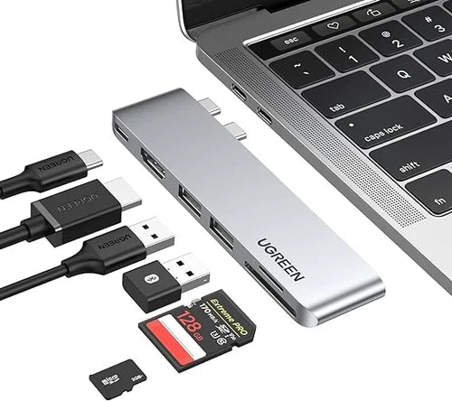 UGREEN CM380 80856 6-in-2 USB-C Hub HDMI USB 3.0 SD TF Card Reader Adapter