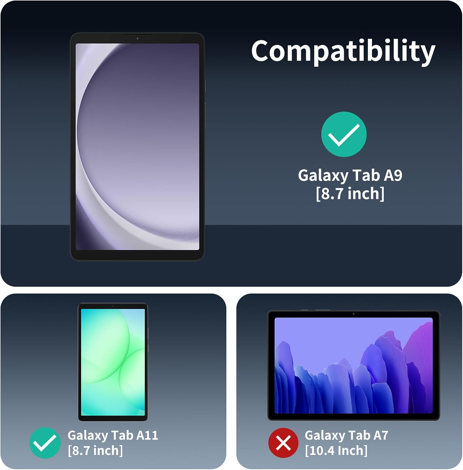 Tempered Glass Screen Protector for Samsung Galaxy Tab A11 8.7 Inch