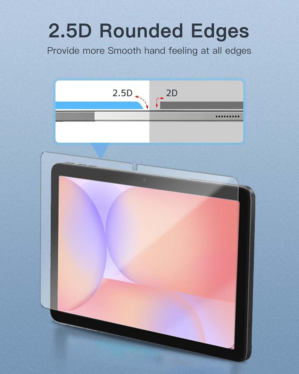 Tempered Glass Screen Protector for Samsung Galaxy Tab S10 Lite 10.9 Inch Transparent