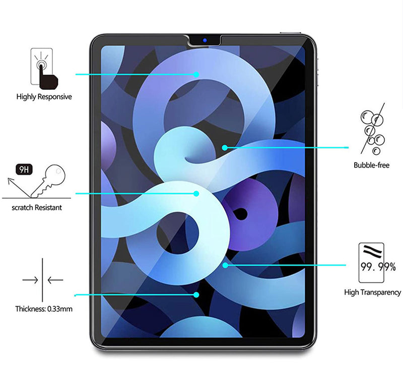 Tempered Glass Screen Protector for iPad Pro 12.9 2022 2021 2020 2018 Transparent Clear