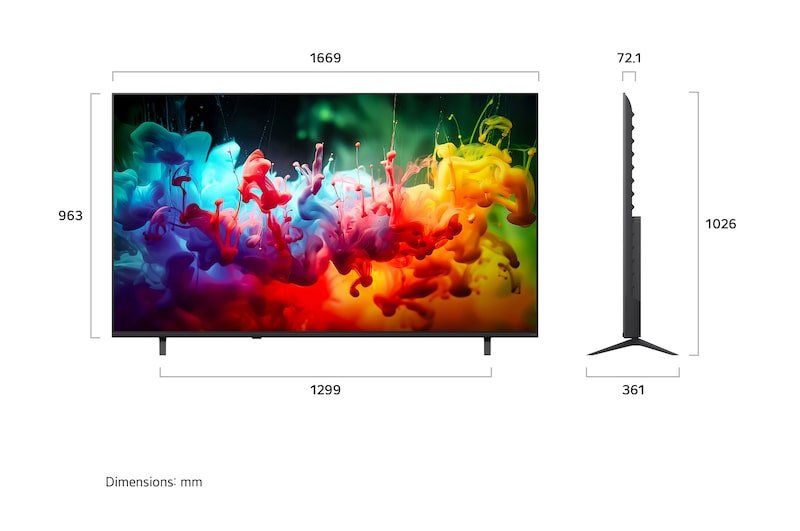 LG 75QNED72B6T 75" QNED AI Mini LED 4K Smart TV