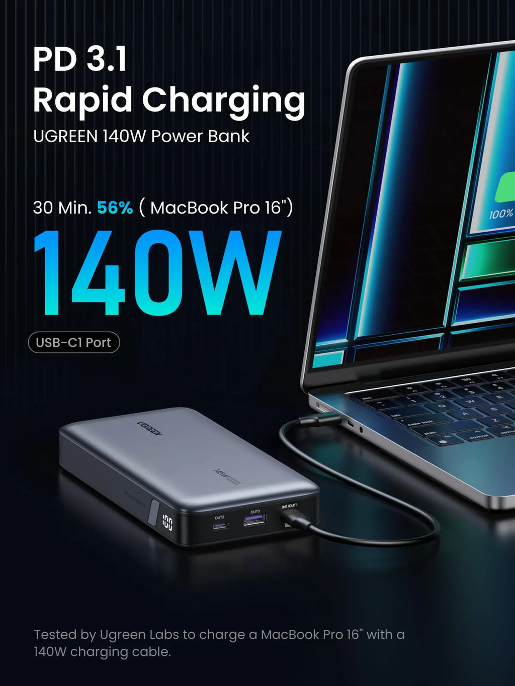UGREEN PB205 90597 145W 25000mAh Laptop Power Bank