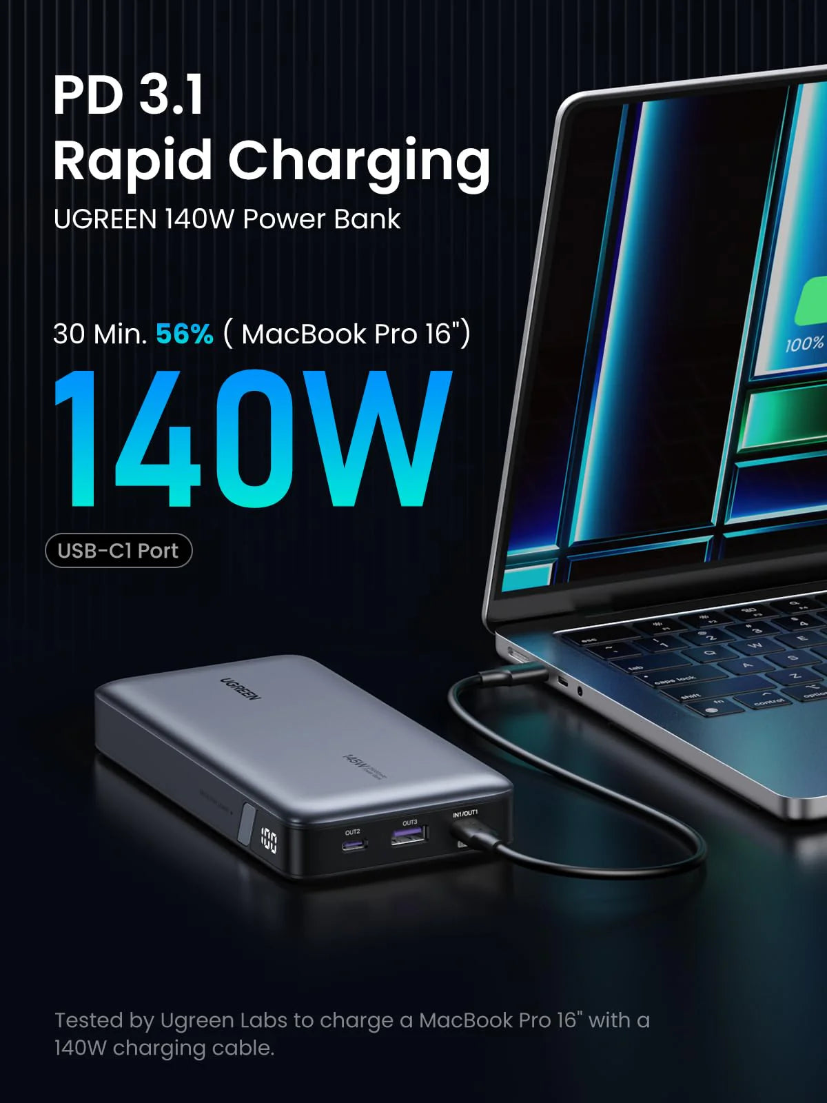 UGREEN PB205 90597 145W 25000mAh Laptop Power Bank