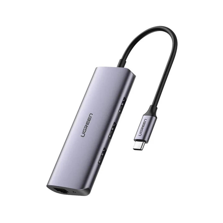 UGREEN CM252 60717 USB-C 5-in-1 Docking Station with 3 USB 3.0 Ports Gigabit Ethernet and 100W PD Gray