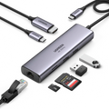 UGREEN CM512 60515 7-in-1 USB-C Hub 4K HDMI 100W PD Gray