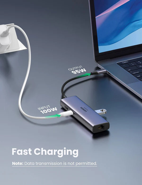 UGREEN CM512 60515 7-in-1 USB-C Hub 4K HDMI 100W PD Gray