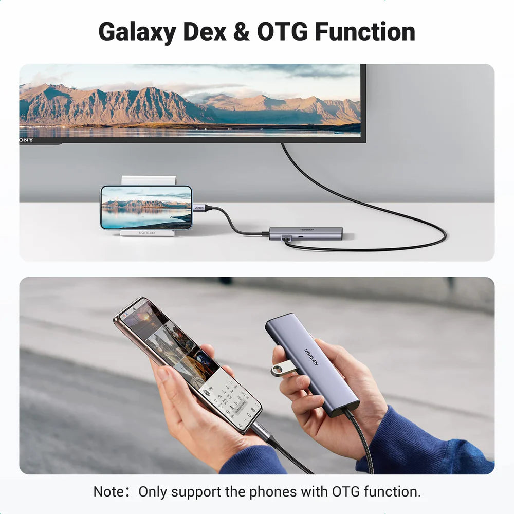 UGREEN 90568 7-in-1 USB-C Hub 4K HDMI 100W PD Gigabit Ethernet SD/TF Card Reader