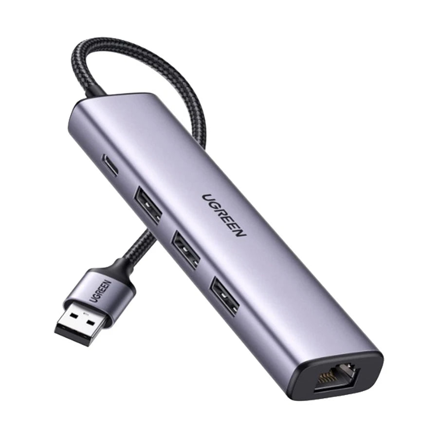 UGREEN CM475 4-in-1 USB-C Hub 3-Port USB 3.0 Gigabit Ethernet Adapter 5015