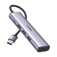 UGREEN CM475 4-in-1 USB-C Hub 3-Port USB 3.0 Gigabit Ethernet Adapter 5015