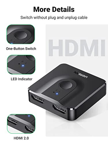 UGREEN HDMI Switcher 4K@60Hz Bi-Directional Splitter 5791