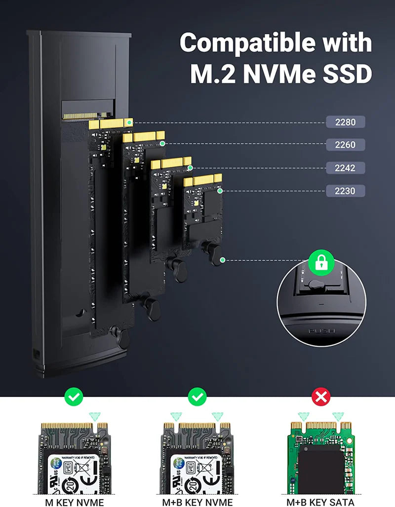 UGREEN 5043 NVMe M.2 Enclosure Tool-Free USB C 3.2 Gen2