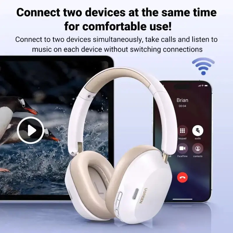 UGREEN HiTune Max 5C ANC Bluetooth 5.4 Hybrid Wireless Active Noise Canceling Headphone Blue HP203 65384