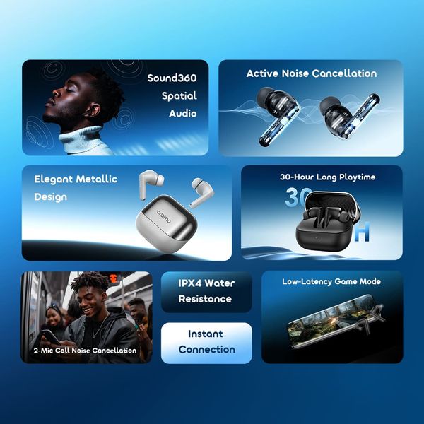 Oraimo SpaceBuds Neo+ ANC Wireless Earbuds OTW-323P
